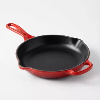 Le Creuset Patelnia do smażenia i podawania z żeliwa czarna 23 cm