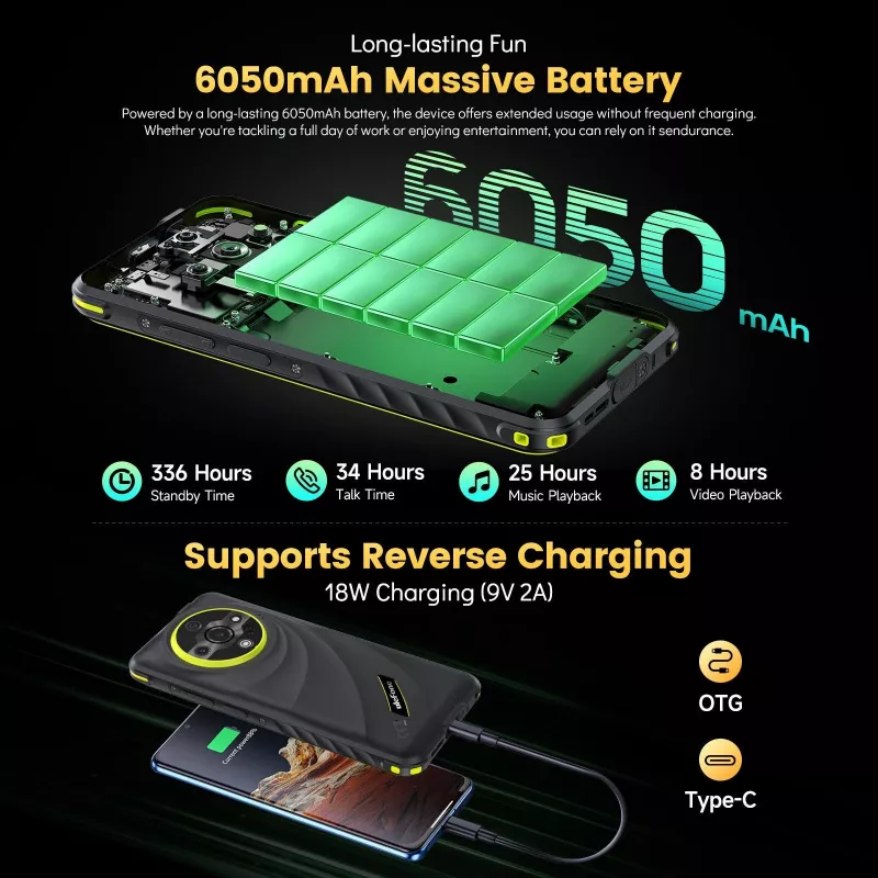 ULEFONE Armor X31 Pro 4G Rugged Smartphone, 5,45 inch HD+, 8GB RAM, 256GB Storage, 5200mAh, IP68/IP69K, Orange