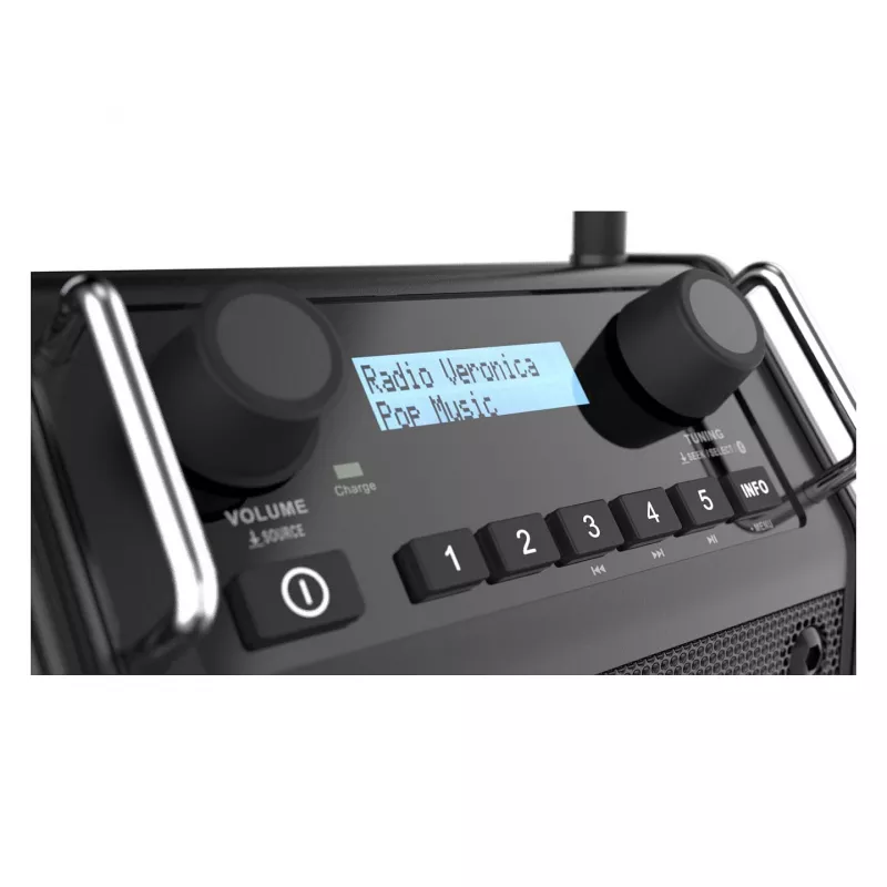 PerfectPro DABPRO Radio budowlane DAB+ FM Bluetooth IP65 Czarny