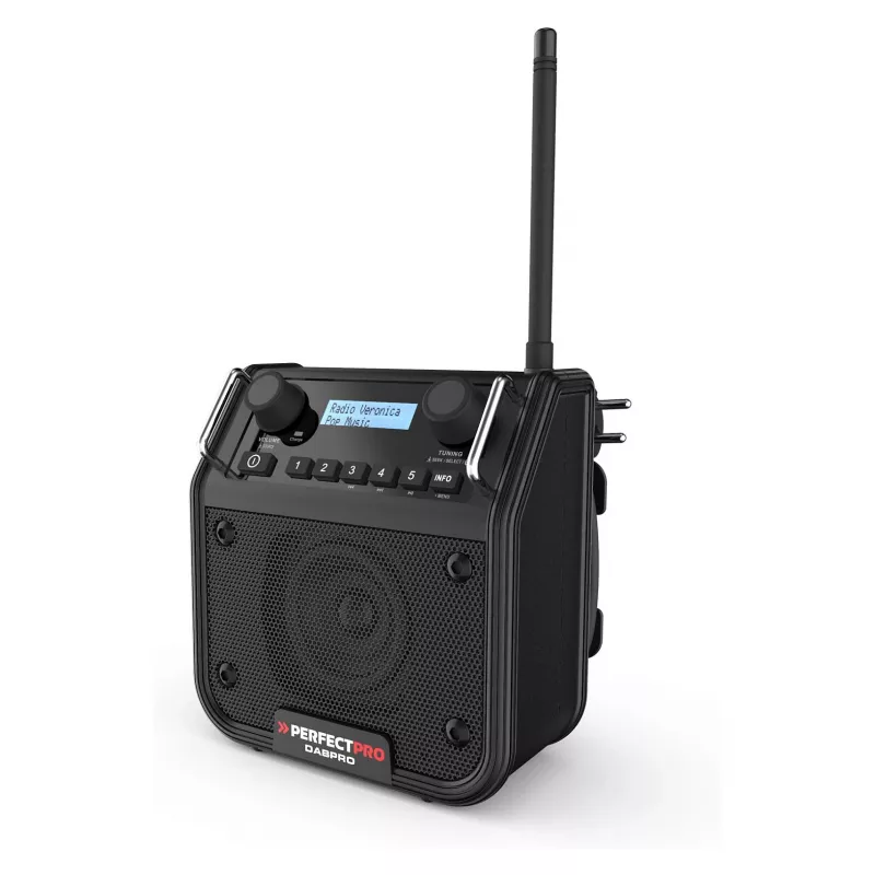 PerfectPro DABPRO Radio budowlane DAB+ FM Bluetooth IP65 Czarny