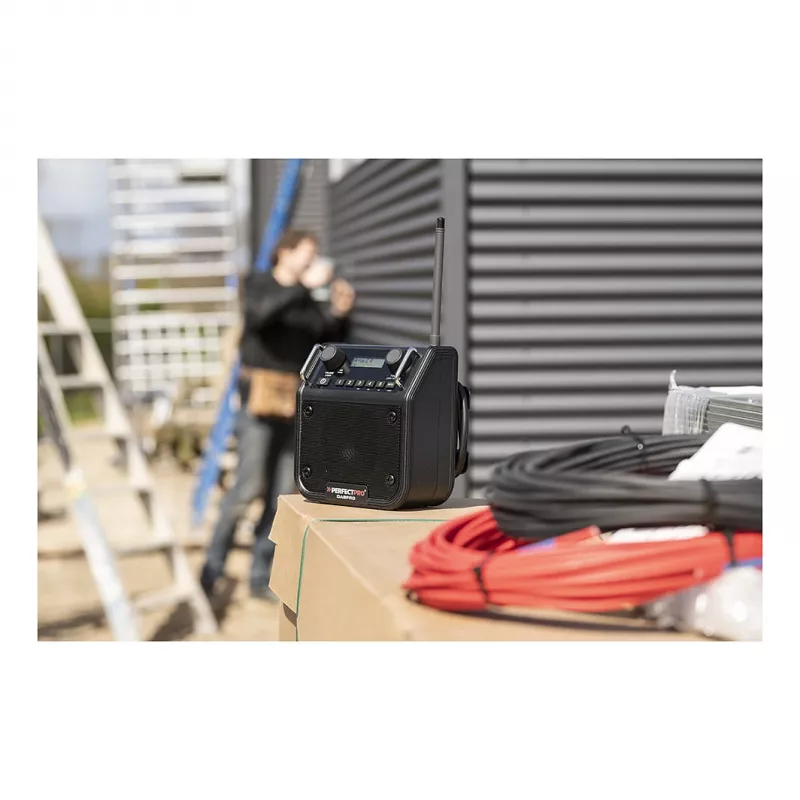 PerfectPro DABPRO Radio budowlane DAB+ FM Bluetooth IP65 Czarny