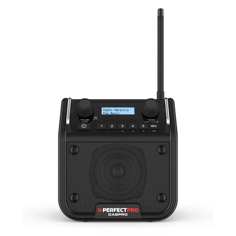 PerfectPro DABPRO Radio budowlane DAB+ FM Bluetooth IP65 Czarny
