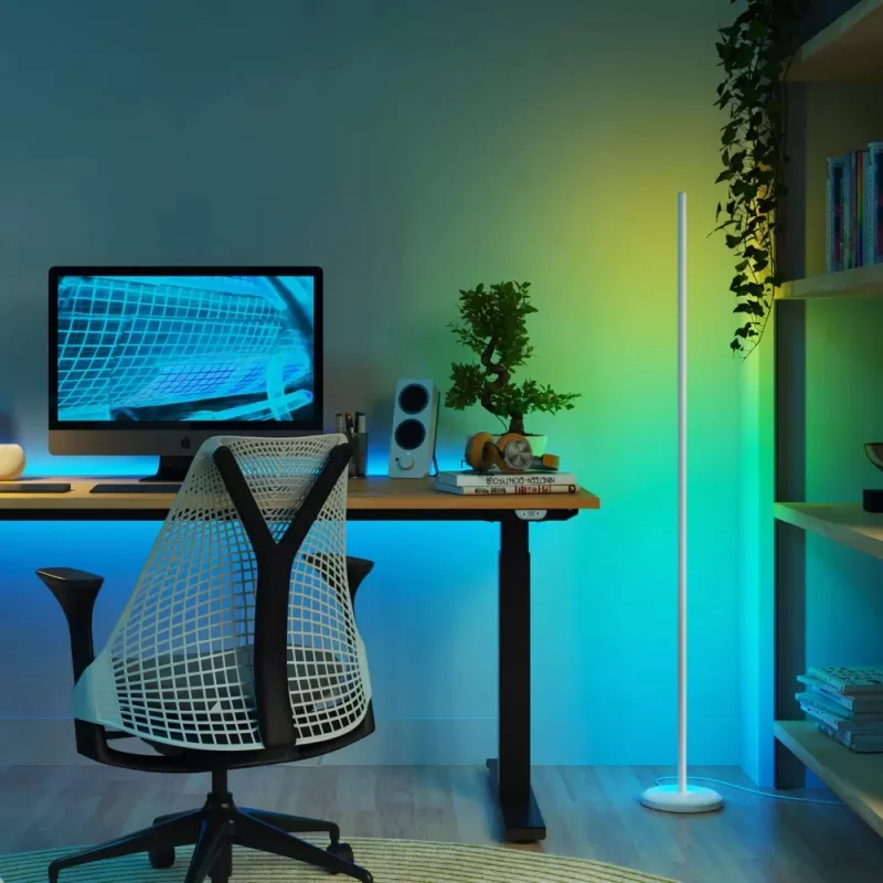 Nanoleaf Floor Lamp Smart Matter WiFi 1700Lm RGBW, Biały | 22 W | 16M+ kolorów
