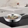 Patelnia Maestro MR-1216-26 z pokrywką 26 cm, odlew aluminiowy, marmurowa powłoka nieprzywierająca, kompatybilna z indukcją, czarno-szara