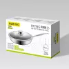 Patelnia Maestro MR-1216-26 z pokrywką 26 cm, odlew aluminiowy, marmurowa powłoka nieprzywierająca, kompatybilna z indukcją, czarno-szara