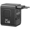 USAMS Travel Adapter 25W 4in1 US/AU/EU/UK Black CC309