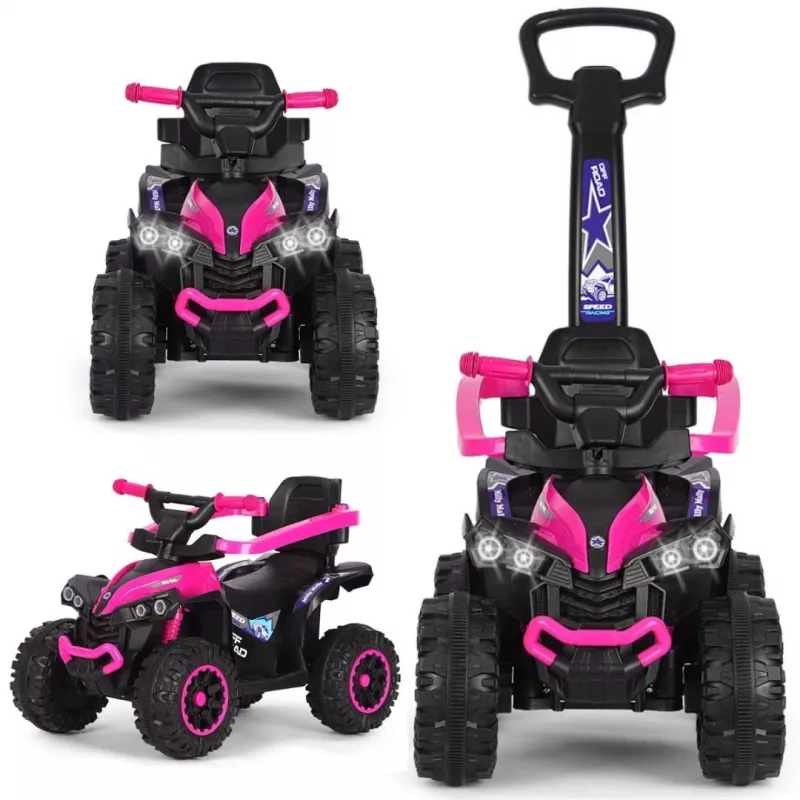 Rower dziecięcy MILLY MALLY z rączką Wild Pink 12 cali