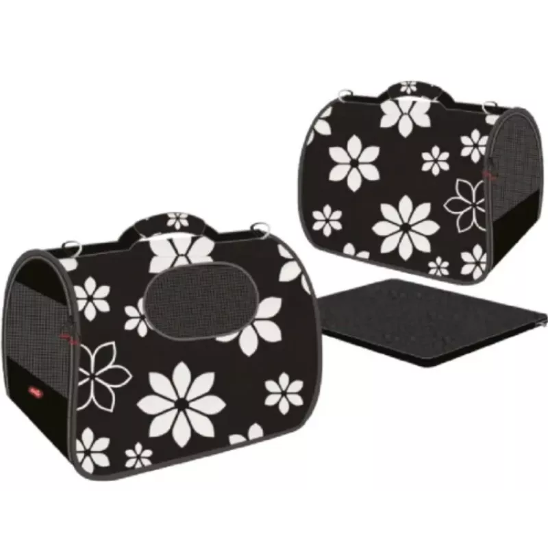 ZOLUX NOMAD FLOWER M Miękki transporter dla psów i kotów, 43,5x25x28,5 cm, wzór kwiatowy