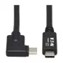 Eaton Tripp Lite Series Przewód USB-C (M/M) - USB 3.2 Gen 2, Thunderbolt 3, Ładowanie PD 100W, Wtyk kątowy, Czarny, 1 m (3,3 ft.)