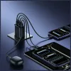 USAMS T70 40W 2xUSB-A 2xUSB-C Czarna Ładowarka Sieciowa