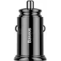 Baseus Circular PD QC4.0+ 30W Car Charger z podwójnymi portami (USB-C + USB-A) - Czarny