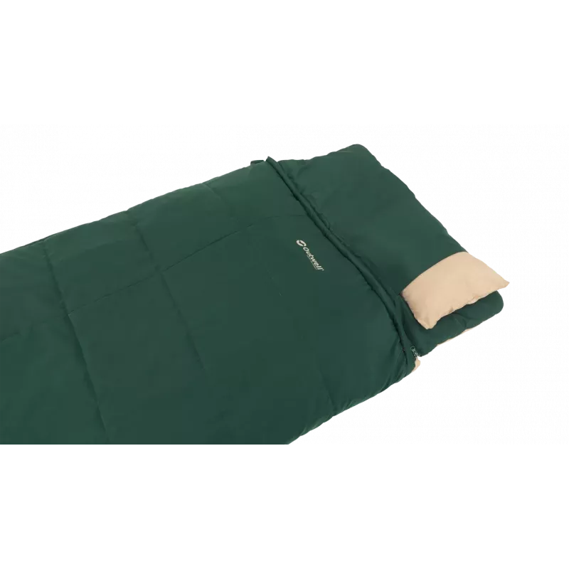 Outwell Contour Prime Green Sleeping Bag 220x85 cm -13 to 16°C Right Zipper