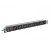 LANBERG Rack PDU 19 inch 1U 16A 2m 4x C19 6x C13 C20 Black