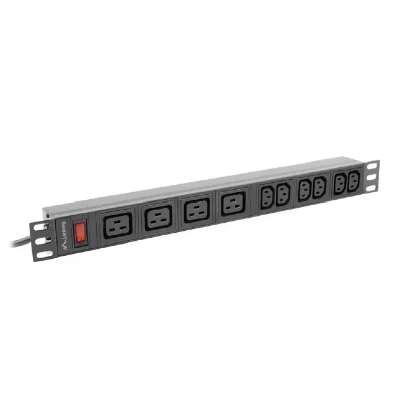 LANBERG Rack PDU 19 inch 1U 16A 2m 4x C19 6x C13 C20 Black