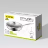 Patelnia Maestro MR-1216-28 z pokrywką 28 cm, nieprzywierająca powłoka marmurowa, kompatybilna z indukcją, czarno-szara