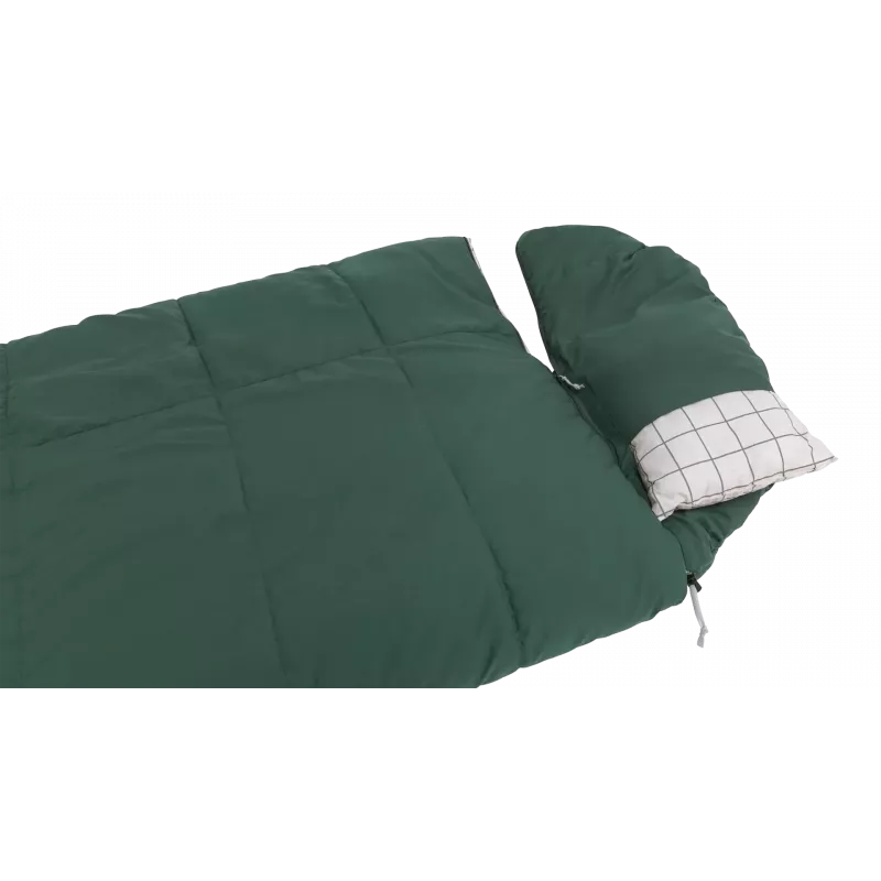 Śpiwór Outwell Camper Prime Green 235 x 90 cm -15 do 5 °C Prawy Zamek