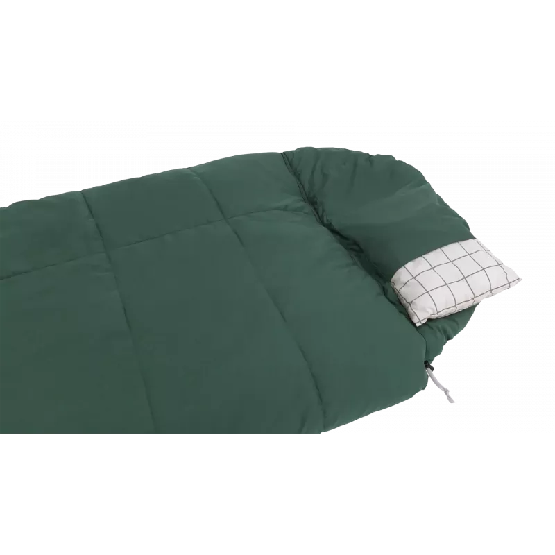Śpiwór Outwell Camper Prime Green 235 x 90 cm -15 do 5 °C Prawy Zamek