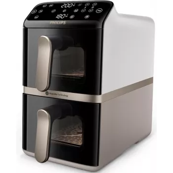 Philips 4000 Series NA462/80 Frytkownica beztłuszczowa z podwójnym koszem 10L 2750W Rapid Air Czarny/Złoty/Szary