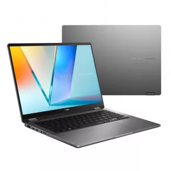 ASUS Vivobook 14 Flip TP3407SA-SG146W Ultra 5 226V 14.0 cala WUXGA Dotyk 60Hz 300nitów AG 16GB LPDDR5X 512GB SSD Intel Arc Graphics FHD Kamera 70WHrs Win11 Matowy Szary