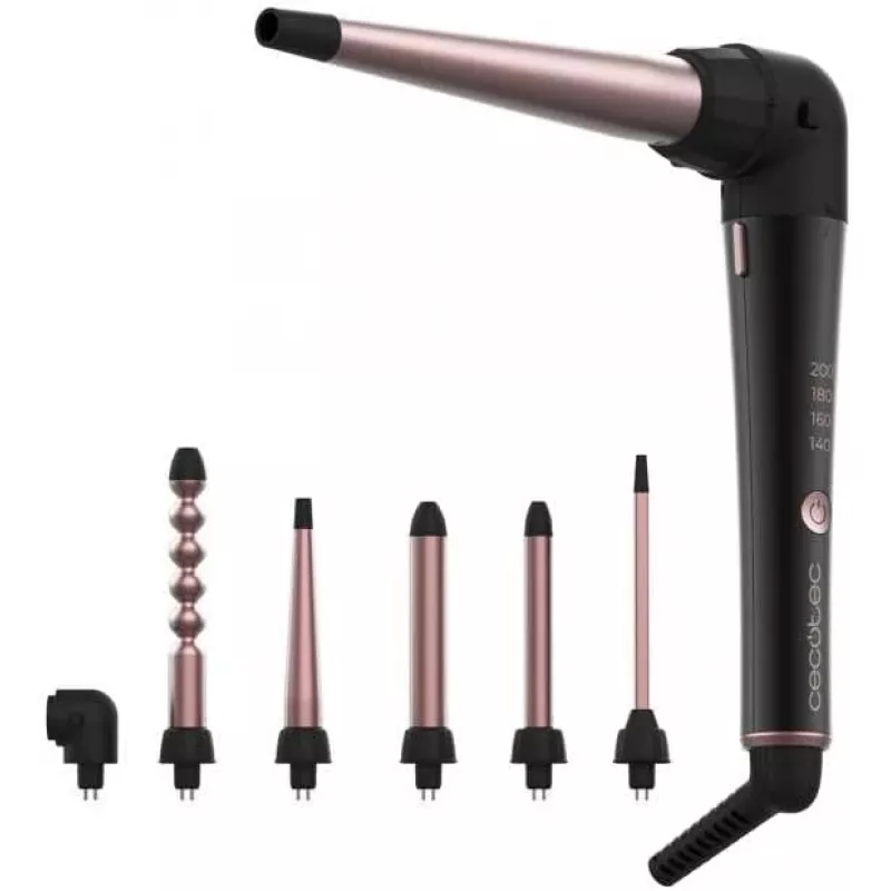 Cecotec SurfCare MultiWaves Wielogłowicowa Lokówka do Włosów, Ceramiczna, 46W, 140-200°C, 3 Głowice