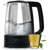 Cecotec ThermoSense 320 Clear Czajnik Elektryczny 2200 W 1.7 L Szkło Czarny/Przezroczysty