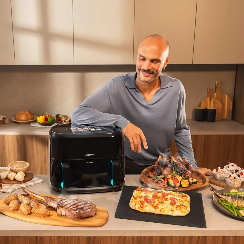 Cecotec Cecofry&Grill Smokin'Prime 11000 Podwójna Frytkownica Beztłuszczowa 11L 2800W Czarna