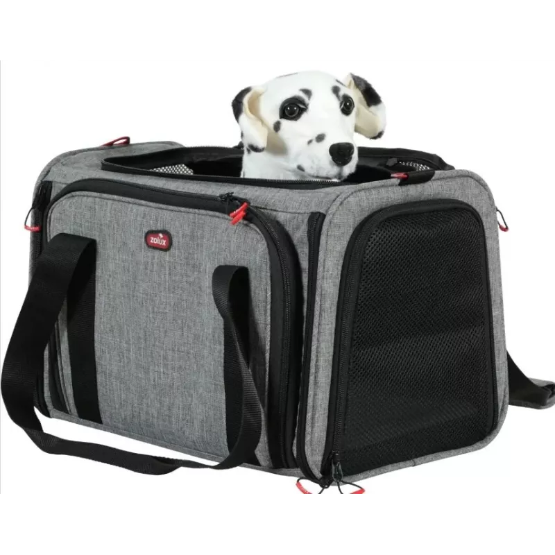 ZOLUX NOMAD L Rozszerzalny transporter dla zwierząt 48×30.8×30.5 cm Szary/Czarny
