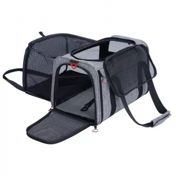 ZOLUX NOMAD L Rozszerzalny transporter dla zwierząt 48×30.8×30.5 cm Szary/Czarny