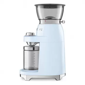 Młynek do kawy Smeg CGF03PBEU, 15 stopni mielenia, pojemność 240g, 150W, pastelowy niebieski