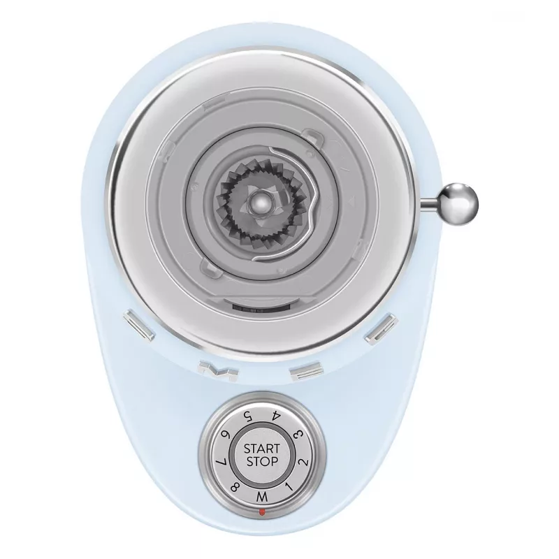 Młynek do kawy Smeg CGF03PBEU, 15 stopni mielenia, pojemność 240g, 150W, pastelowy niebieski
