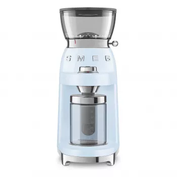 Młynek do kawy Smeg CGF03PBEU, 15 stopni mielenia, pojemność 240g, 150W, pastelowy niebieski