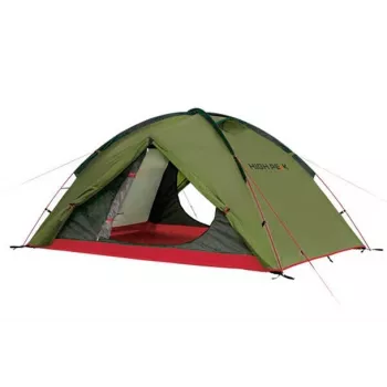 High Peak Woodpecker 3 Dome Tent 3 Person Green/Red