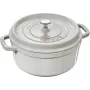 ZWILLING STAUB La Cocotte 5.25 L Okrągłe Żeliwne Naczynie do Zapiekanek, 26 cm, Biała Trufla