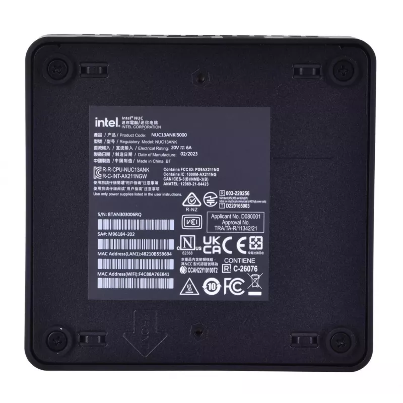 Actina 5901443205395 PC Intel Core i3-8100 8GB DDR4 1TB HDD Windows 10 Pro Mini Tower Czarny