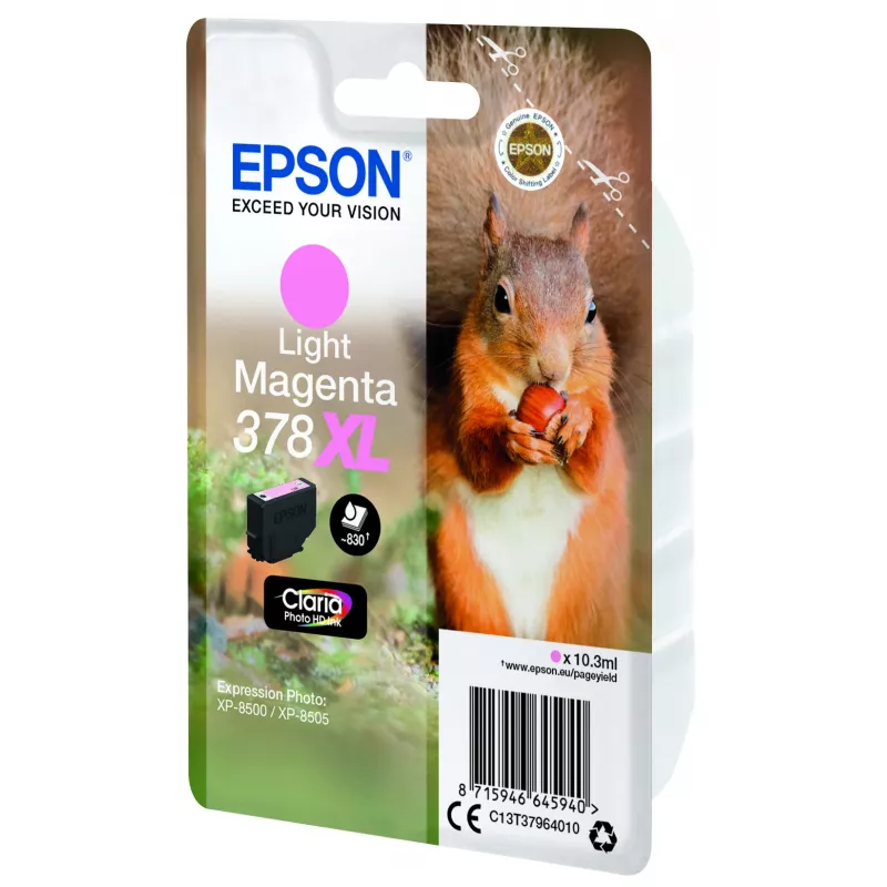 Epson 378XL Light Magenta Ink Cartridge - 10.3 ml - XL - Original - Claria Photo HD