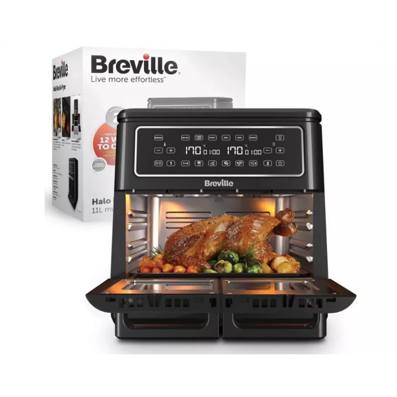 Breville VDF130X Olejowo-Wolna Frytkownica Powietrzna, 5.5L, 1700W, Czarny
