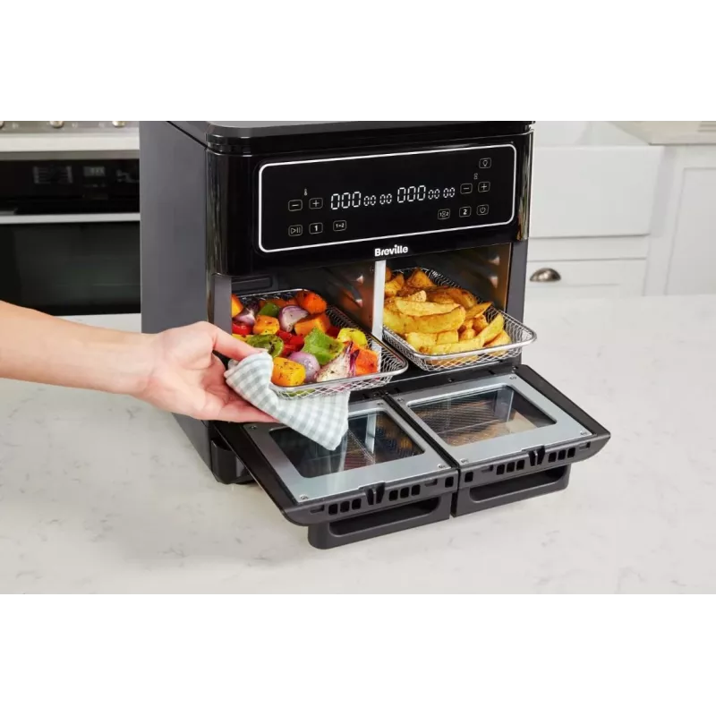 Breville VDF130X Olejowo-Wolna Frytkownica Powietrzna, 5.5L, 1700W, Czarny