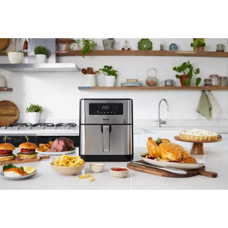 Breville VDF131X Frytkownica beztłuszczowa, 1.25 kg, 1400 W, czarny/srebrny