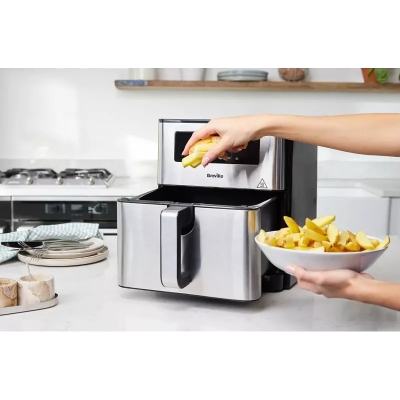 Breville VDF131X Frytkownica beztłuszczowa, 1.25 kg, 1400 W, czarny/srebrny