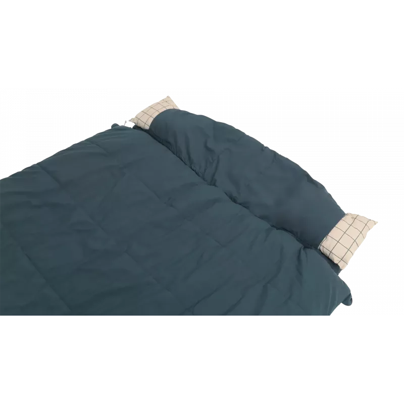 Outwell Camper Lux Double Blue Śpiwór 235x150 cm -16 do 5 °C Zamek Błyskawiczny Dwustronny