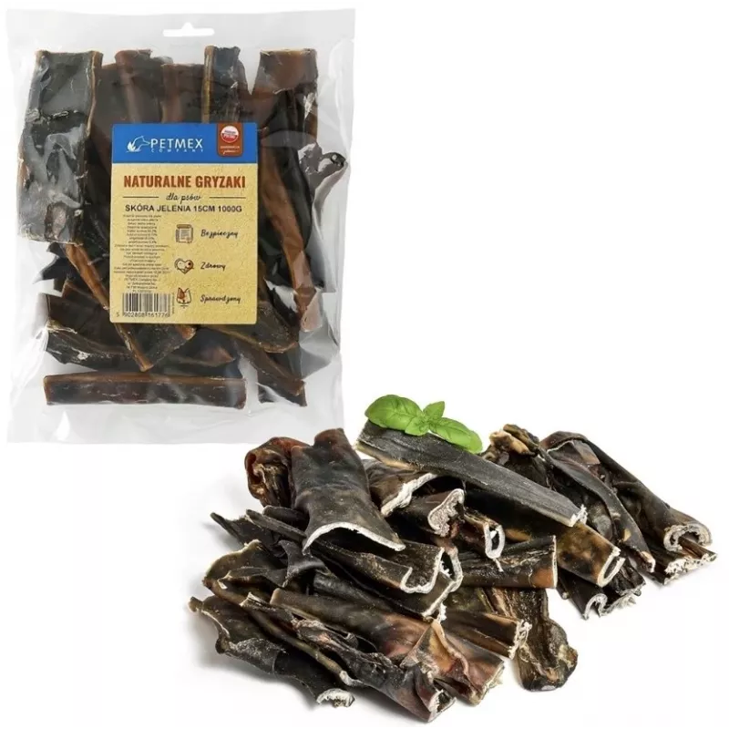 PETMEX Natural Chew Suszona Skóra Jelenia dla Psów 1kg