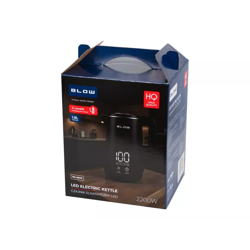BLOW Czajnik elektryczny czarny z wyświetlaczem LED 2200W BK-18PB 1.8L