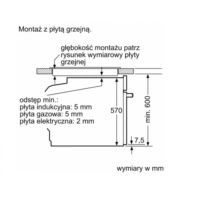 Piekarnik do zabudowy Bosch Serie 6 HBG557EB3 z pirolitycznym samooczyszczaniem, 71 l, czarny