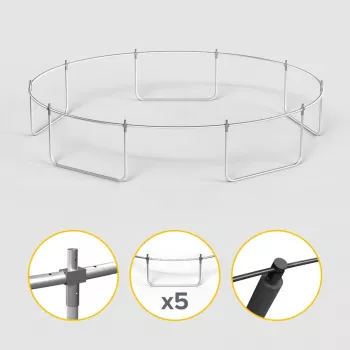 REBEL Active Trampoline PRO 15ft/457cm - Black/Blue
