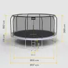 REBEL Active Trampoline PRO 15ft/457cm - Black/Blue