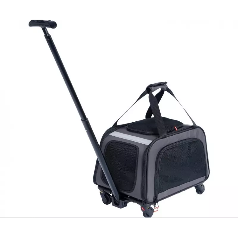 ZOLUX NOMAD Transporter dla psów i kotów na kółkach 47x32x27 cm Czarny