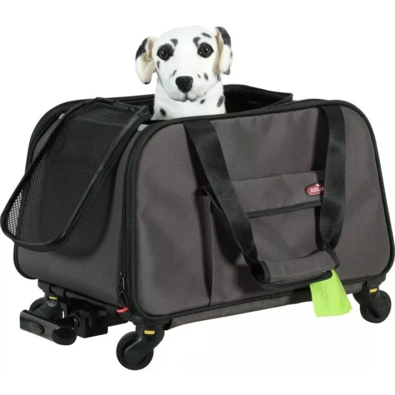 ZOLUX NOMAD Transporter dla psów i kotów na kółkach 47x32x27 cm Czarny
