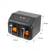 ELDOM FR210 DualCrisp Podwójna Frytkownica Beztłuszczowa, 2200 W, Pojemność 8 L, Wyświetlacz LED, Czarny