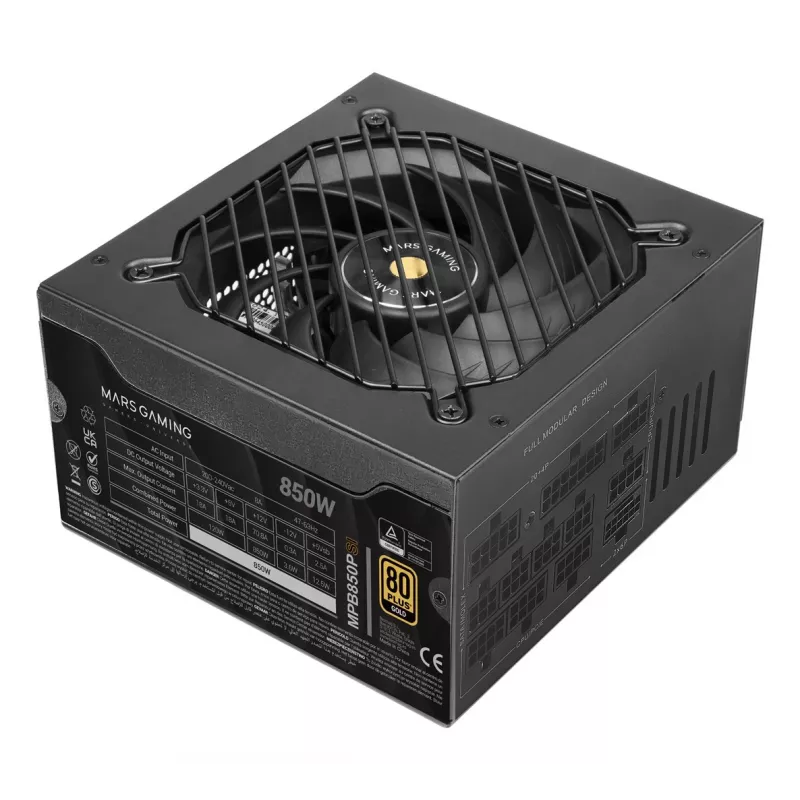 Tacens Mars Gaming MPB850PSI 850W ATX 3.1 80 PLUS Gold Semi-Modular Power Supply Unit