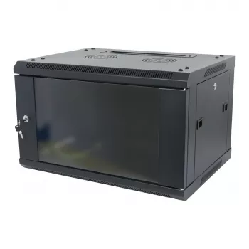 ALLNET SMA-Series 19 cali Szafa ścienna 12U 1-częściowa Głębokość 600mm Czarna Flat Pack